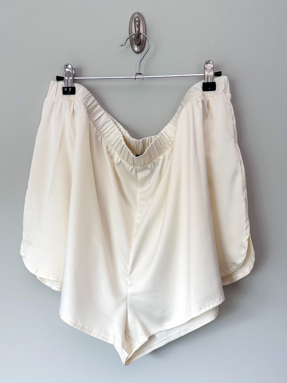 Express Cream Satin Sleep Shorts
